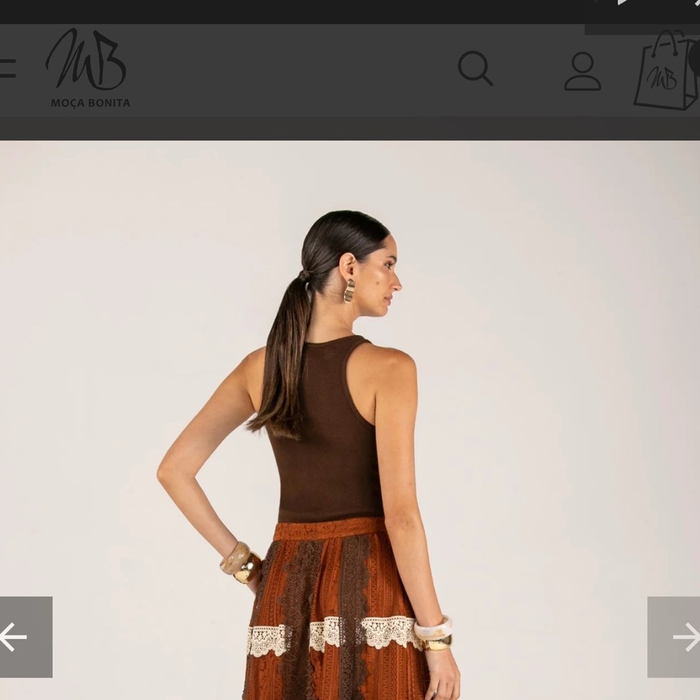 Anne Fernandez Regata Tricot Marrom Size Small NWT - Picture 2 of 7